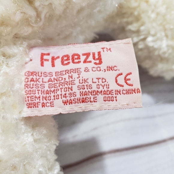 Russ Berrie Freezy The Snowman 9" Plush Beanbag Stuffed Toy Sparkling White #259 - Picture 4 of 6